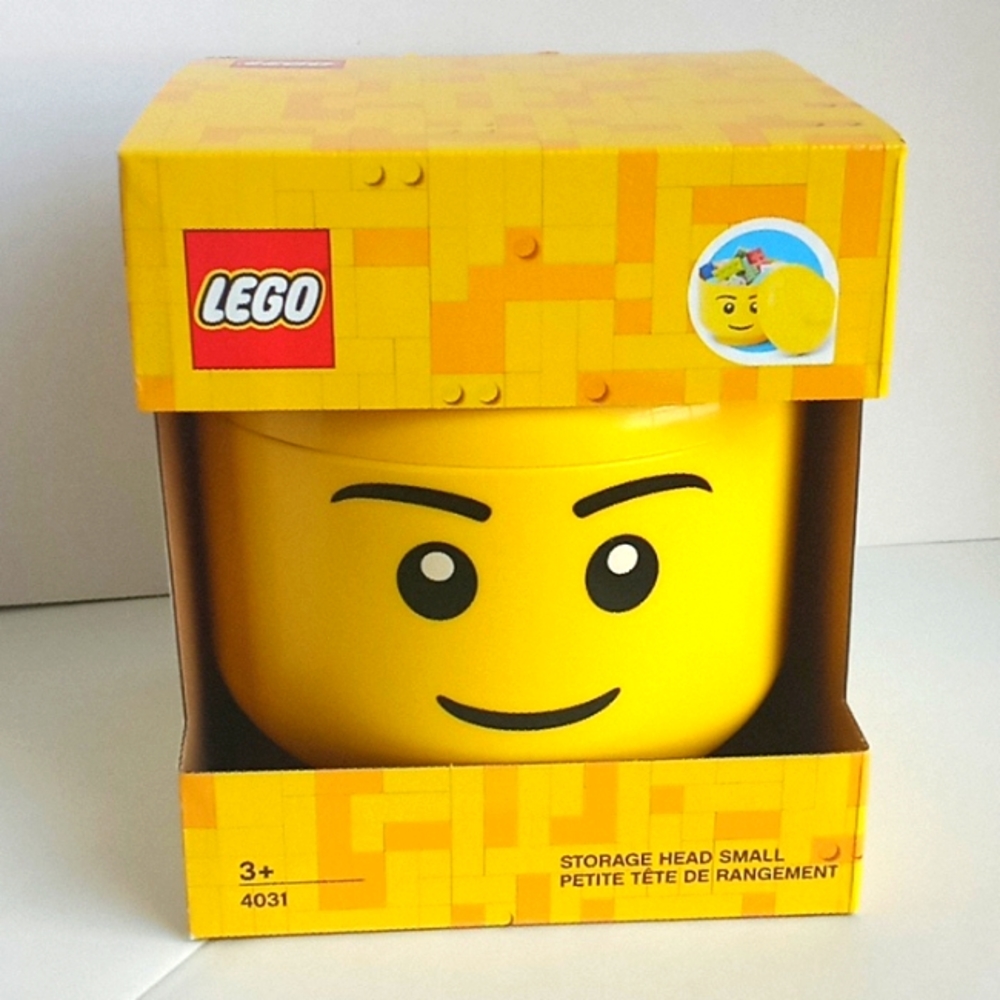 Two LEGO Storage Block Heads Kid 3+